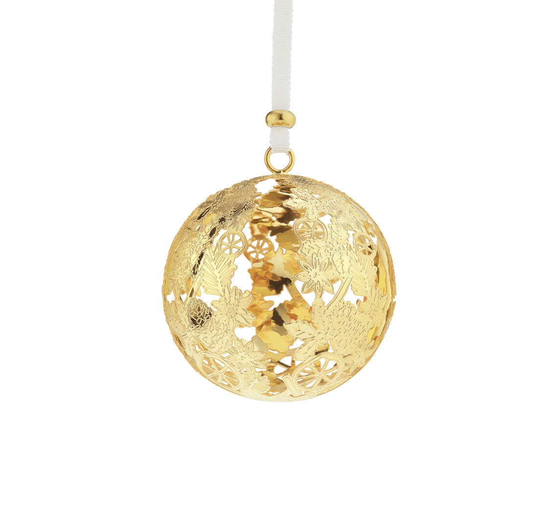 Christofle 2025 Gold Ornament Bouquet Givré