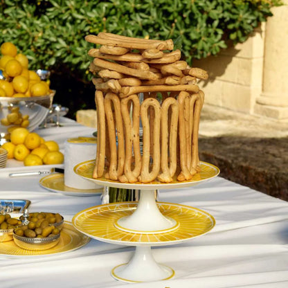 Christofle Malmaison Riviera  Porcelain Cake Stand