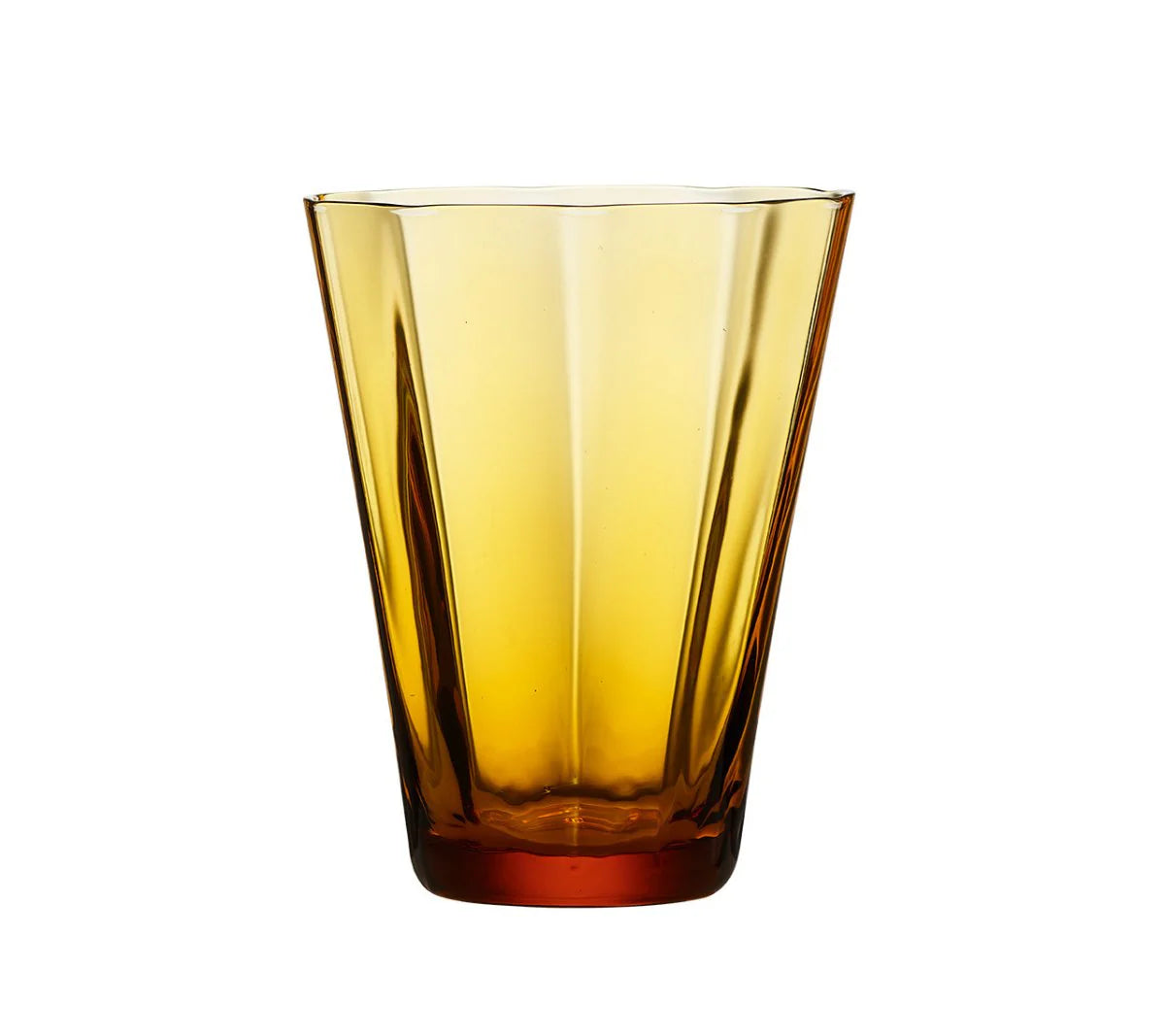 Kim Seybert Glass: Daphne Tumbler in Amber, Set of 4