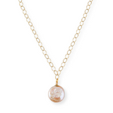 Dina Mackney Designs Necklace Set -  Coin Pearl Necklace