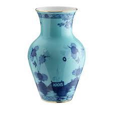 Ginori 1735 Iris Blue Ming Vase Oriente Italiano