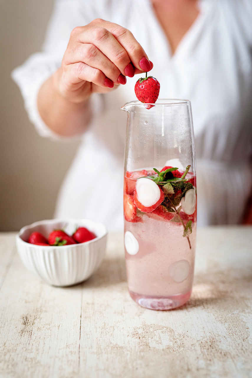 Vietri Drop Pitcher - White