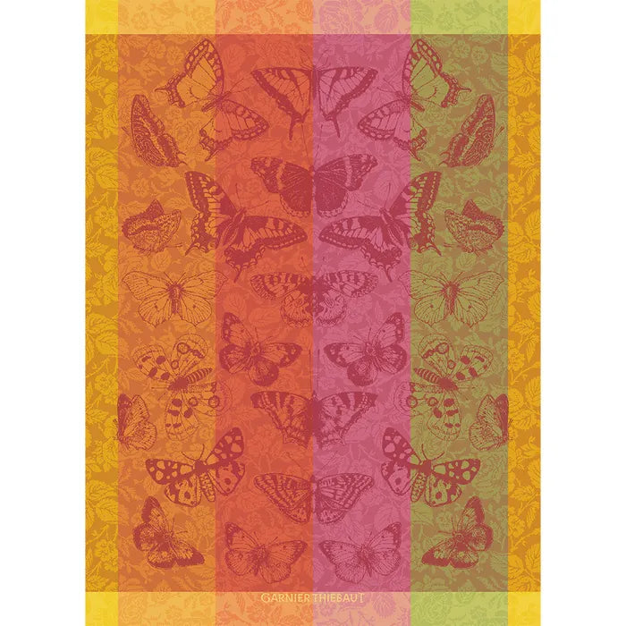 Garnier Thiebaut Beaux Papillons Flamboyant Jacquard Kitchen Towel