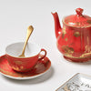 Ginori 1735 Oriente Italiano Coffee Saucer - Rubrum (Red w/Gold)