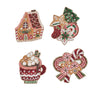 Kim Seybert Drink Coasters: Holiday Treats in Multi, Set of 4