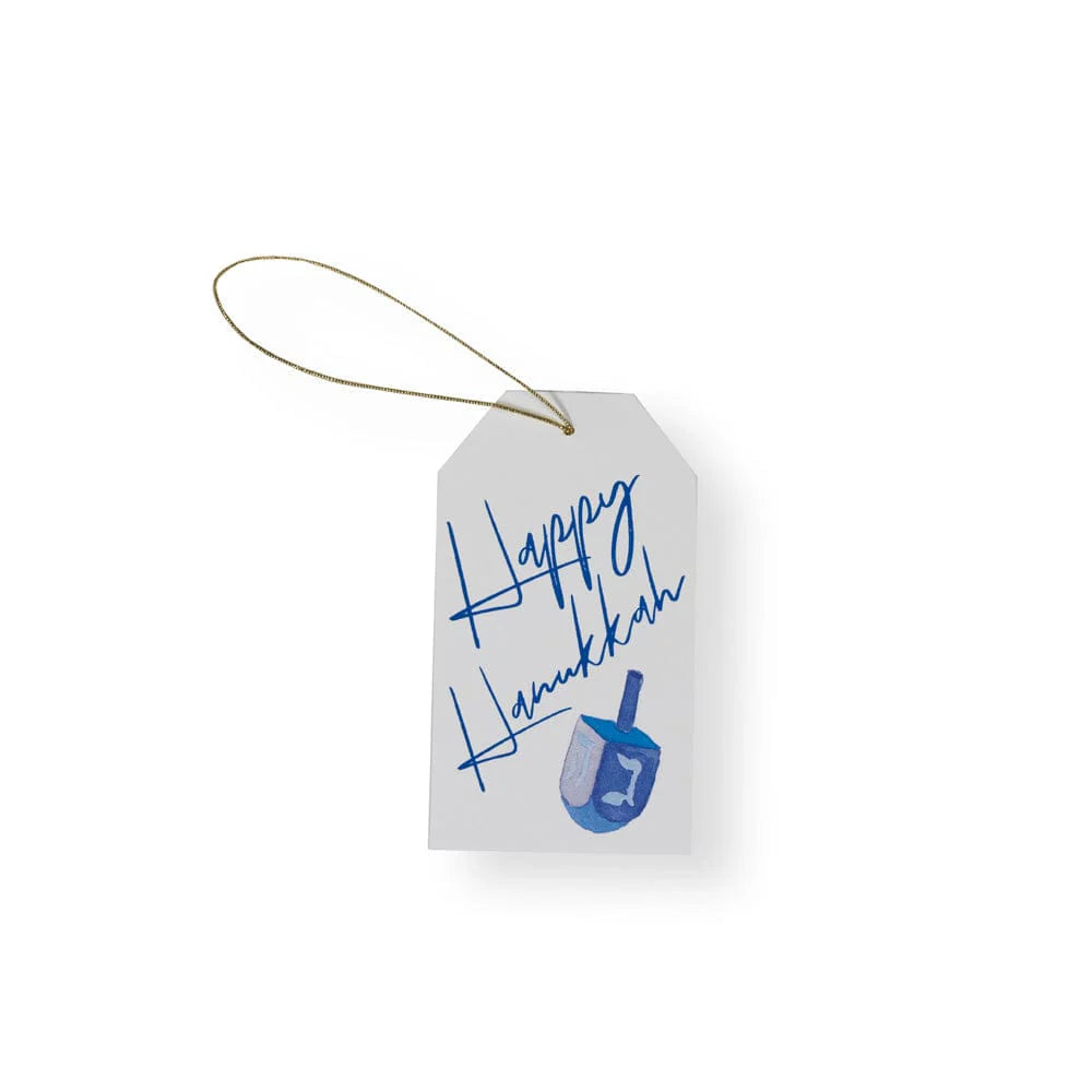 Caspari Hanging Gift Tags: Happy Hanukkah Classic Foil