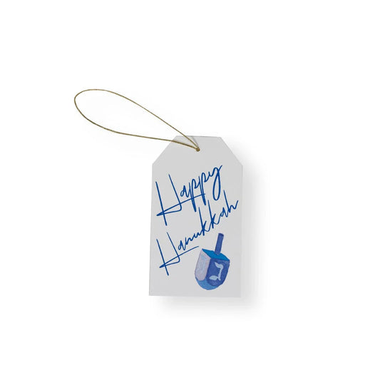Caspari Hanging Gift Tags: Happy Hanukkah Classic Foil