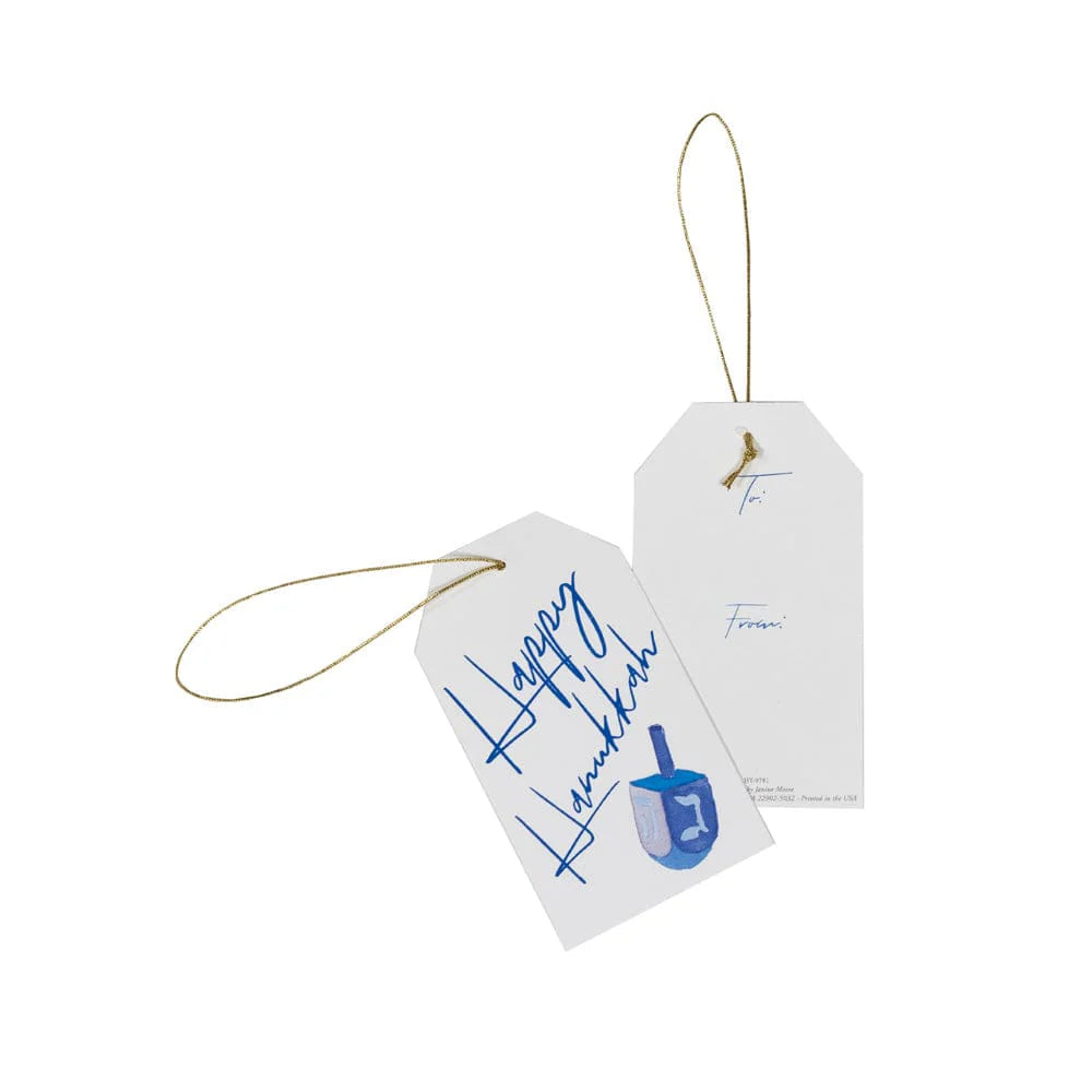 Caspari Hanging Gift Tags: Happy Hanukkah Classic Foil