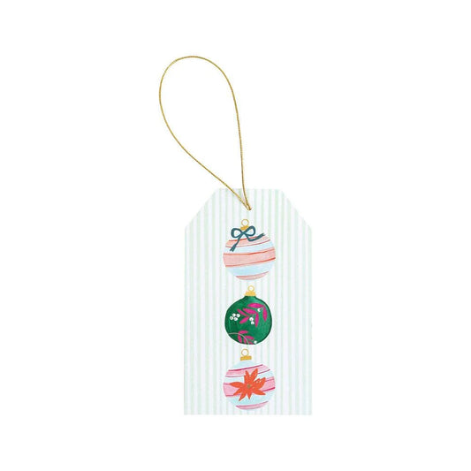 Caspari Hanging Gift Tags: Painted Ornaments