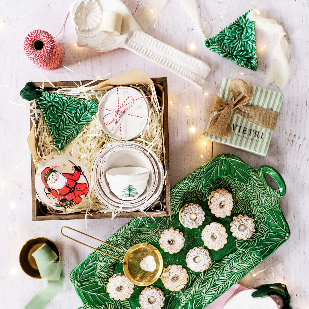 Vietri Ornament: Lastra Holiday - Figural Ornament - Green