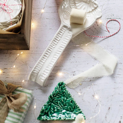 Vietri Ornament: Lastra Holiday - Figural Ornament - Green