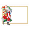 Caspari Self-Adhesive Labels: Woodland Santa - 12 Per Package