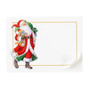 Caspari Self-Adhesive Labels: Woodland Santa - 12 Per Package