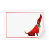 Caspari Self-Adhesive Labels: Caroling Dog - 12 Per Package