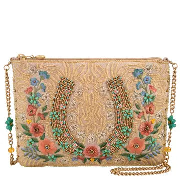 Mary Frances Iron Luck Beaded Horseshoe and Floral Crossbody Mary Frances