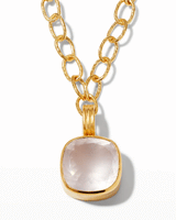 Dina Mackney Designs Pendant -  Faceted Maxi Enhancer - Rose Quartz