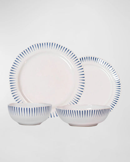 Juliska Sitio Stripe 4 Piece Place Setting - Delft Blue
