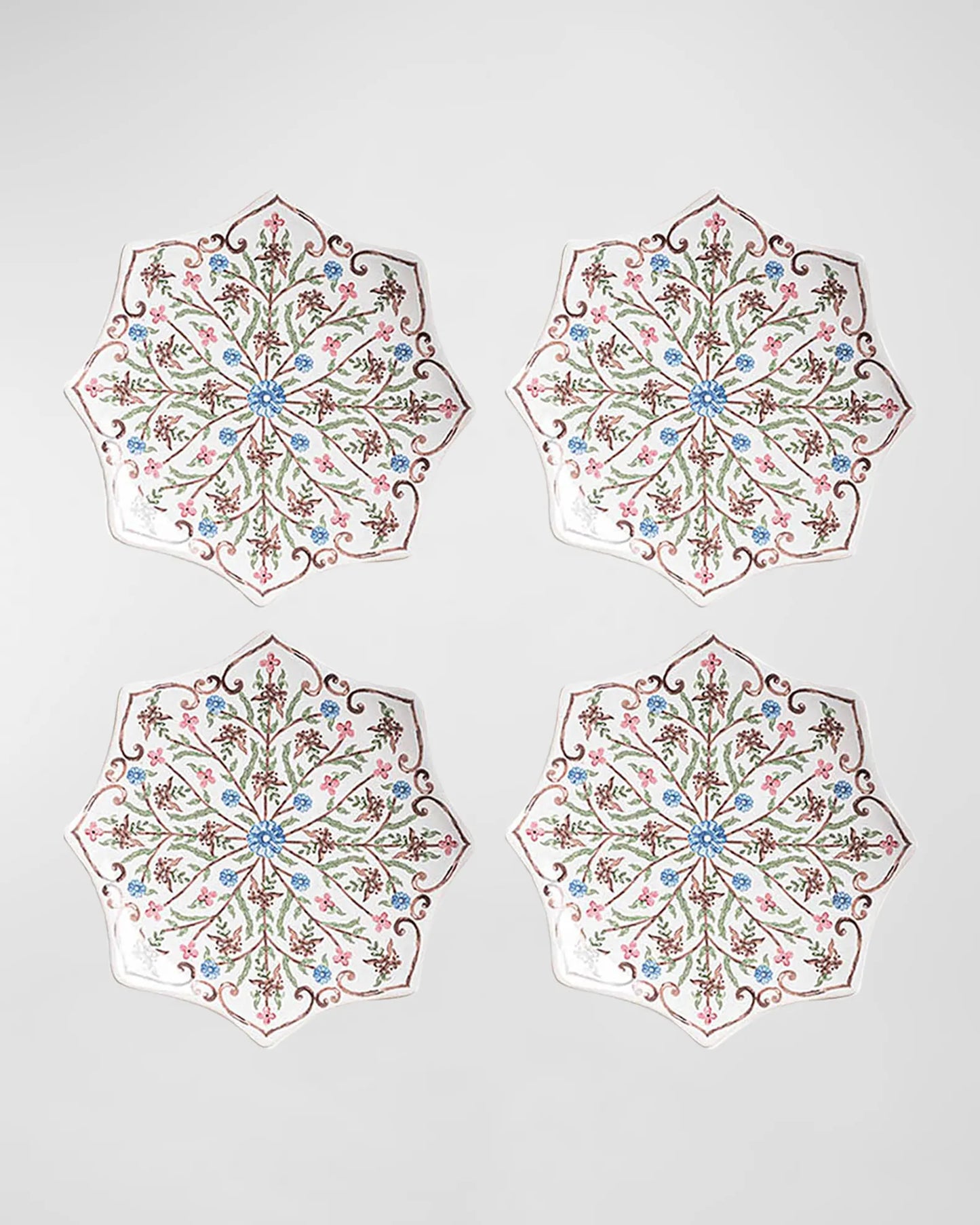 Juliska Villa Seville Scalloped Side/Cocktail Plate Set/4 - Chambray