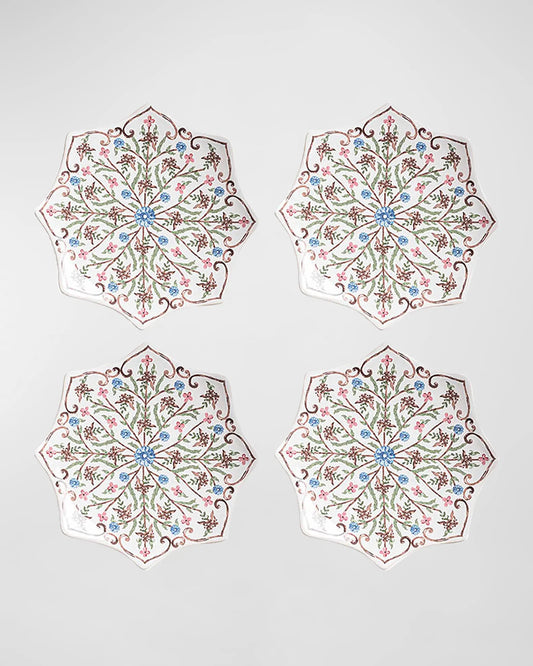 Juliska Villa Seville Scalloped Side/Cocktail Plate Set/4 - Chambray