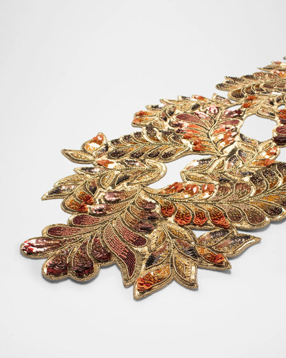 Kim Seybert Runner: Maple Hues in Brown & Orange