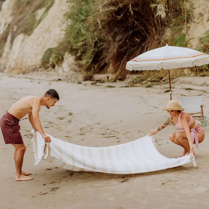Picnic Time Blanket Driftwood Stripe Oceanside Beach Blanket