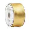 Caspari Ribbon: Satin Reversible Wired Roll in Ivory & Gold