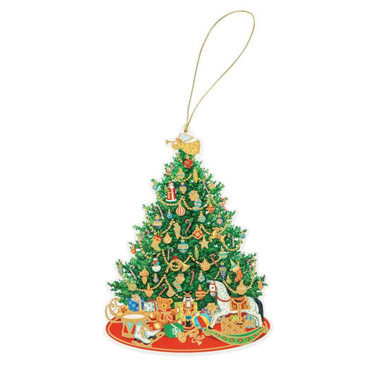Caspari Ornament Gift Tags: Oh Christmas Tree Die-Cut