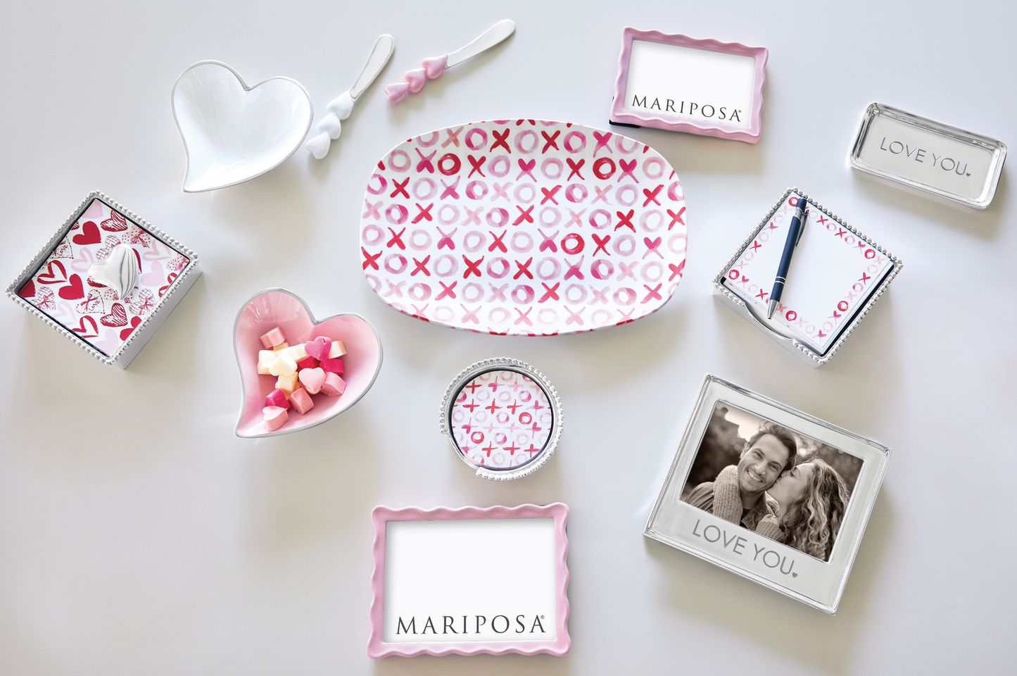 Mariposa Note Pad Set - Beaded - Hearts