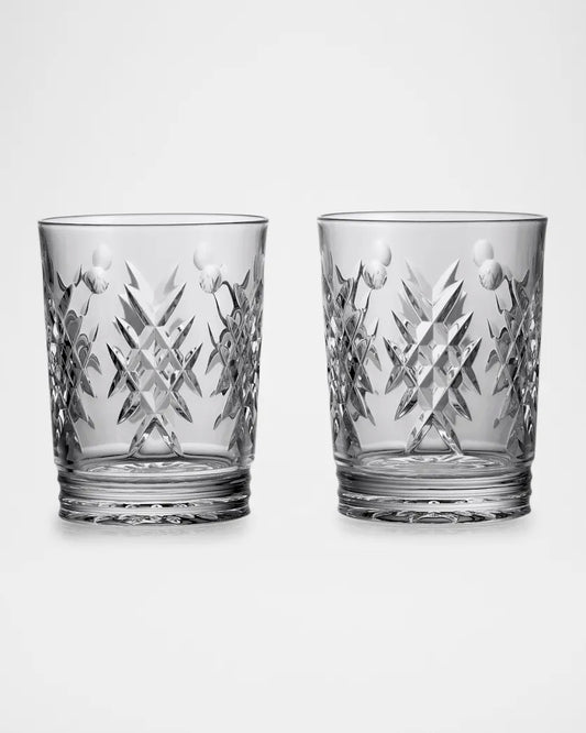 Holly Winter Wonders Waterford Double Old-Fashioned Set of Two