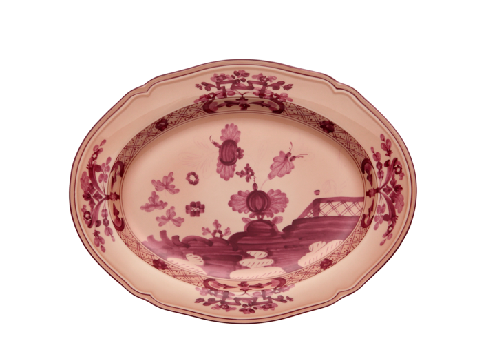 Ginori 1735 Oriente Italiano Oval Platter 15" - Vermiglio (Red)