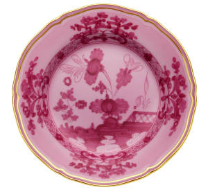 Ginori 1735 Oriente Italiano Bread Plate with Gold Trim - Porpora (Mauve)