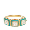 Lalique Bracelet - Arethuse - Clear Gold & Turquoise