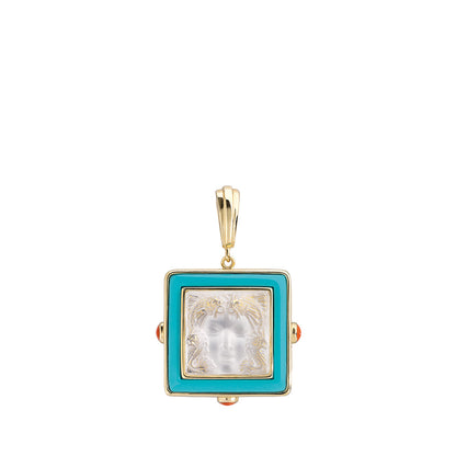 Lalique Pendant - Arethuse - Clear/Gold