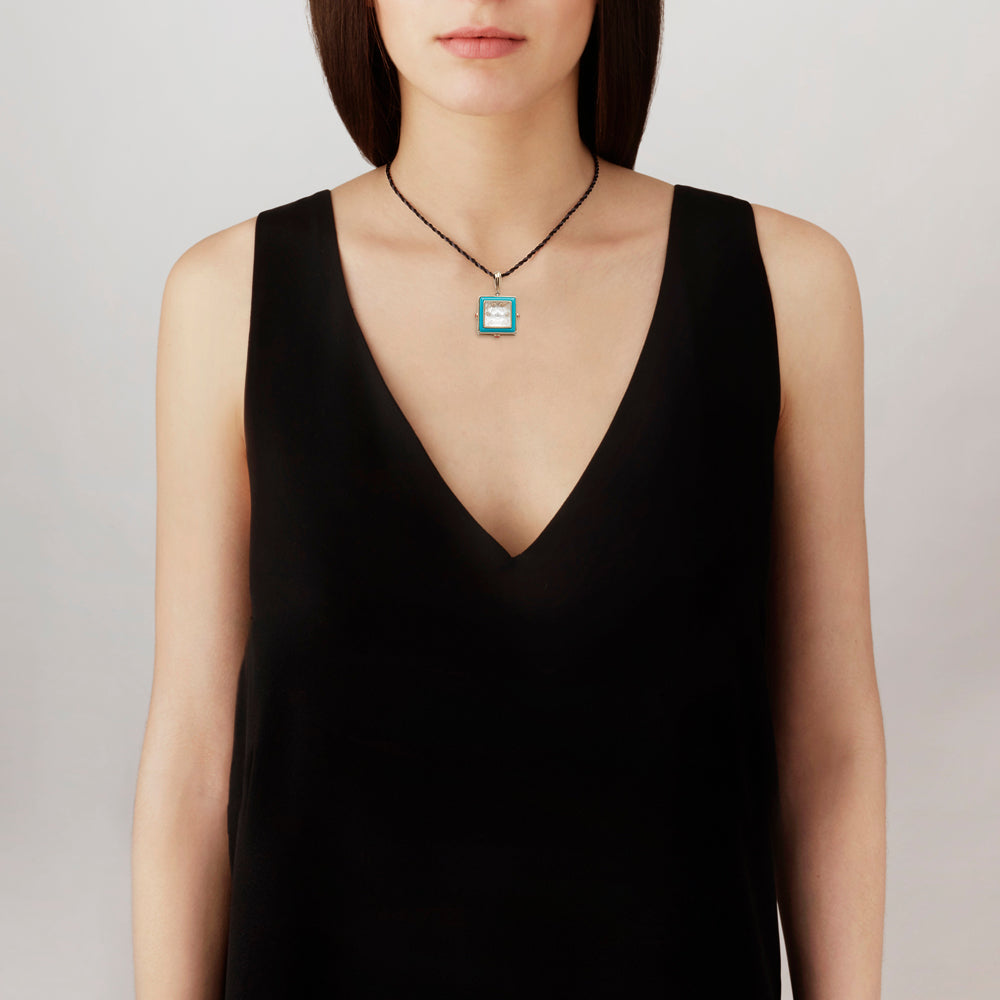 Lalique Pendant - Arethuse - Clear/Gold