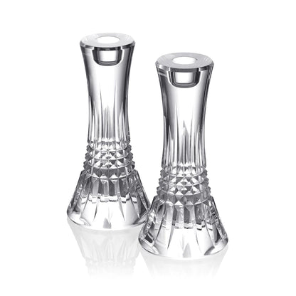 Waterford Lismore Diamond Candlestick 7in, Pair