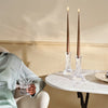 Waterford Lismore Diamond Candlestick 7in, Pair