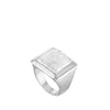 Lalique Ring - Arethuse Silver Signet Ring, Size 6.75 (54)