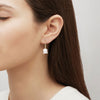 Lalique Earrings - Muguet Wire - Clear/Gold
