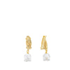 Lalique Earrings - Muguet Clip - Clear/Gold