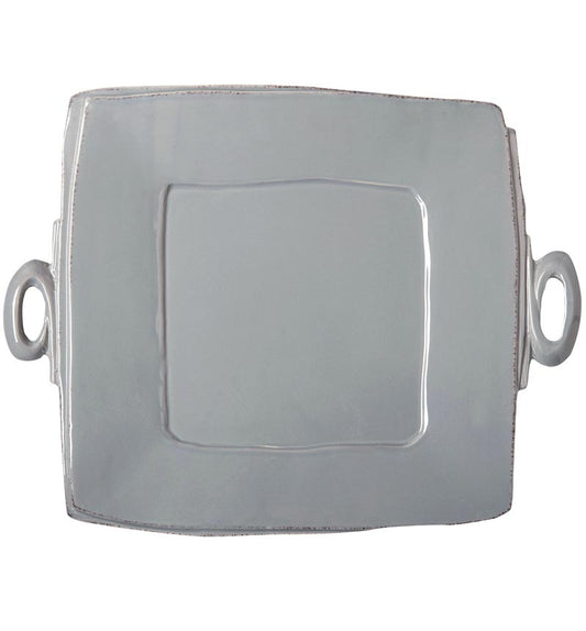 Vietri Lastra Gray - Handled Platter Square