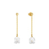 Lalique Earrings - Muguet Chain - Clear/Gold