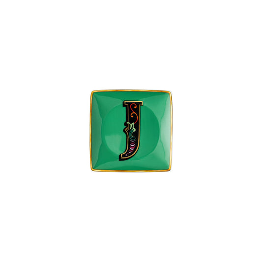 Versace Alphabet Square Plate "J"