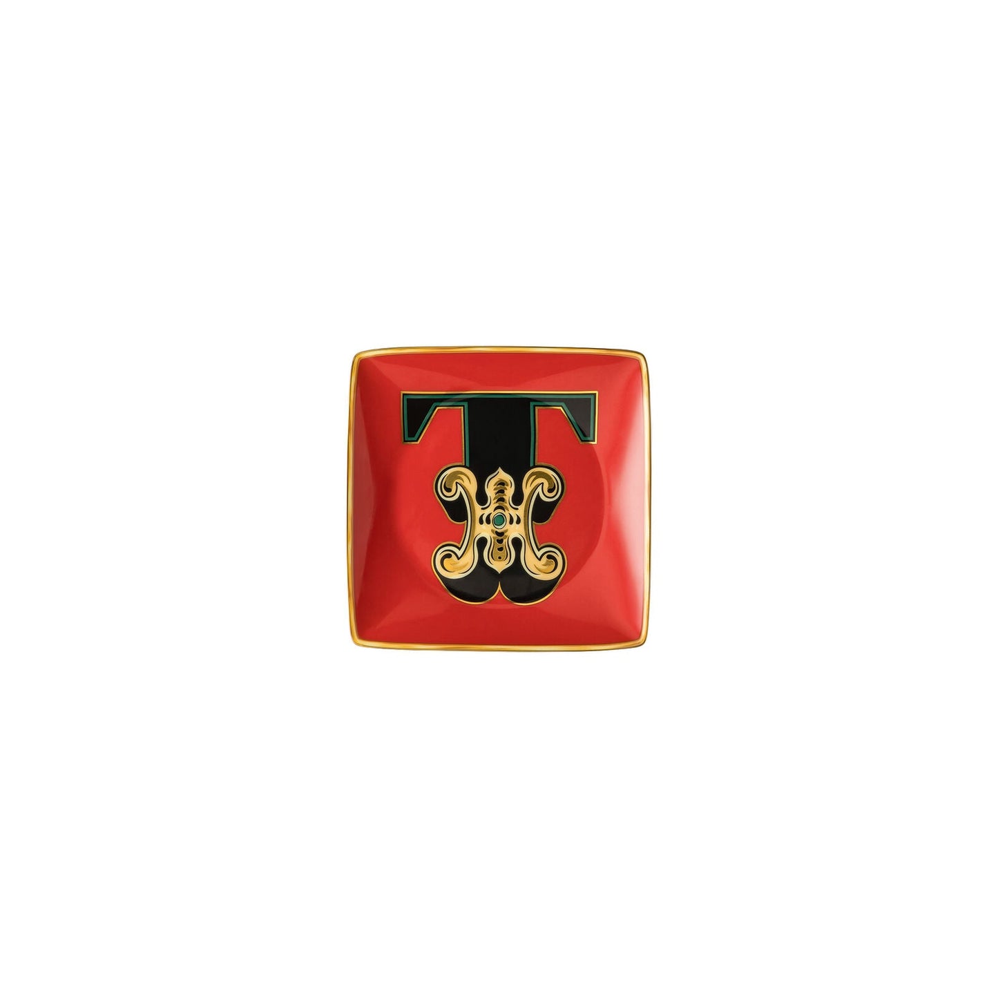 Versace Alphabet Square Plate "T"
