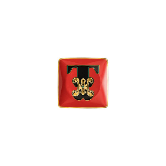Versace Alphabet Square Plate "T"