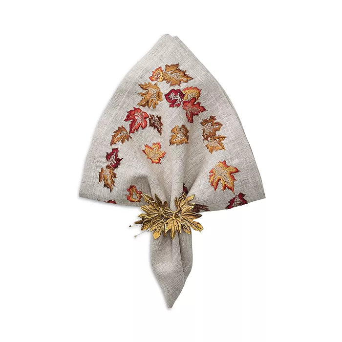 Kim Seybert Napkins: Autumn in Natural & Multi, Set of 4