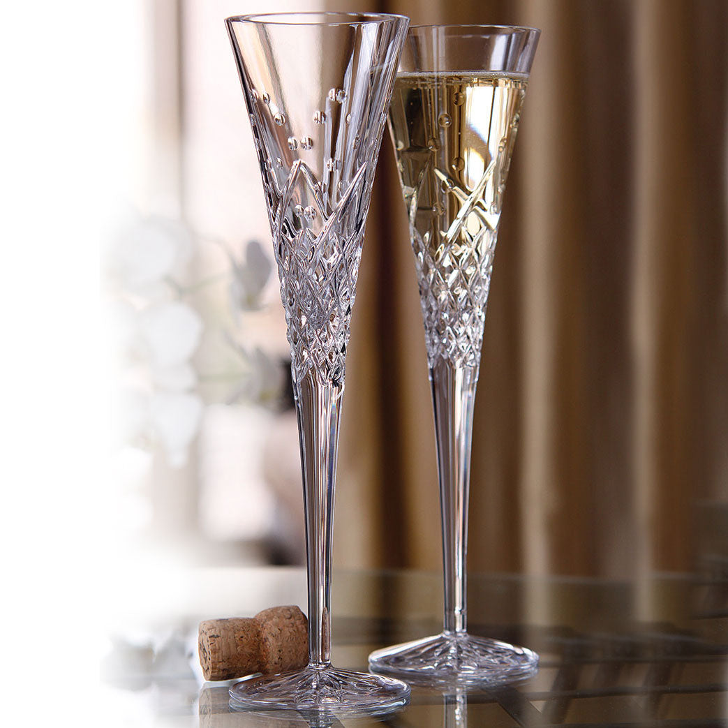 Waterford Wishes Happy Celebrations Toasting Flutes, Set of 2