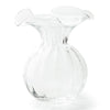 Vietri Hibiscus Glass Fluted Vase Medium - Clear