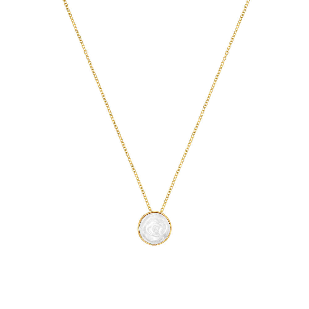 Lalique Necklace - Pivione - Clear/Gold