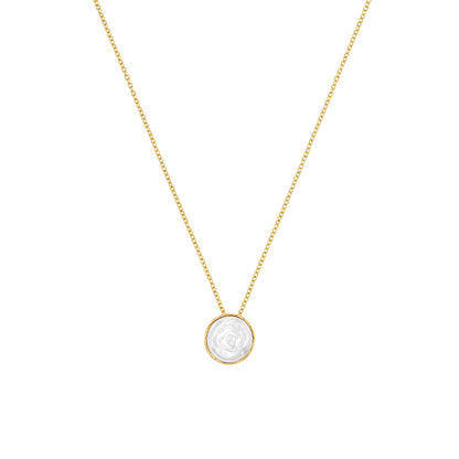 Lalique Necklace - Pivione - Clear/Gold