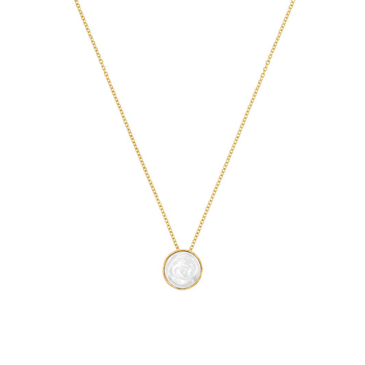 Lalique Necklace - Pivione - Clear/Gold